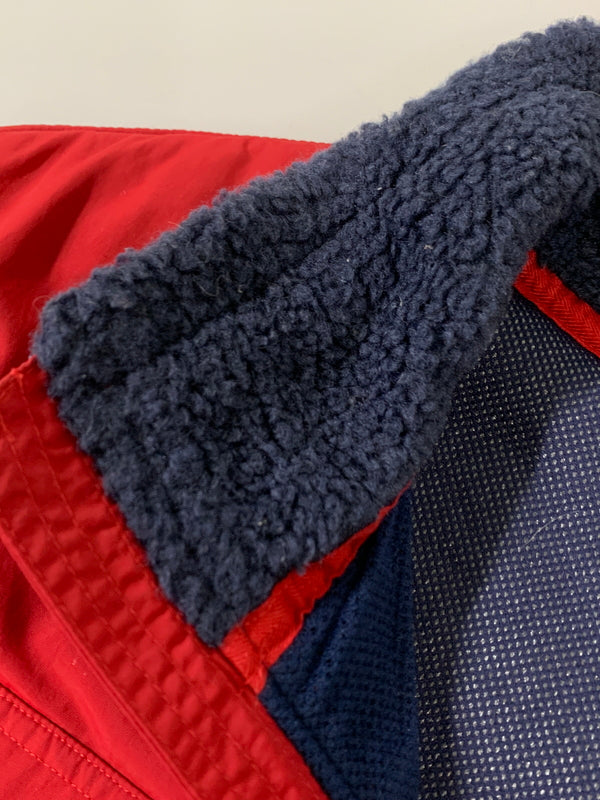 【中古品】【メンズ】 POLO RALPH LAUREN ポロ・ラルフローレン ウィンドブロッキング ハイブリッドジャケット メンズ アウター フリース 147-260612-em-36-min サイズ：XL カラー：レッド/ネイビー 万代Net店