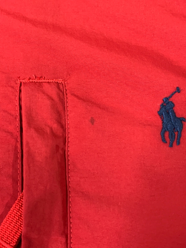 【中古品】【メンズ】 POLO RALPH LAUREN ポロ・ラルフローレン ウィンドブロッキング ハイブリッドジャケット メンズ アウター フリース 147-260612-em-36-min サイズ：XL カラー：レッド/ネイビー 万代Net店