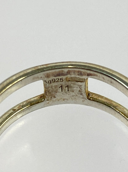 【中古品】【メンズ/レディース】 GUCCI グッチ インターロッキングG リング 指輪 アクセサリー 182-260527-yn-14-min サイズ：11 カラー：シルバー 万代Net店