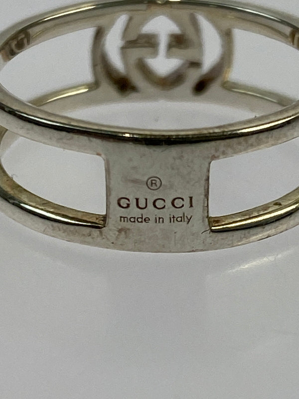 【中古品】【メンズ/レディース】 GUCCI グッチ インターロッキングG リング 指輪 アクセサリー 182-260527-yn-14-min サイズ：11 カラー：シルバー 万代Net店