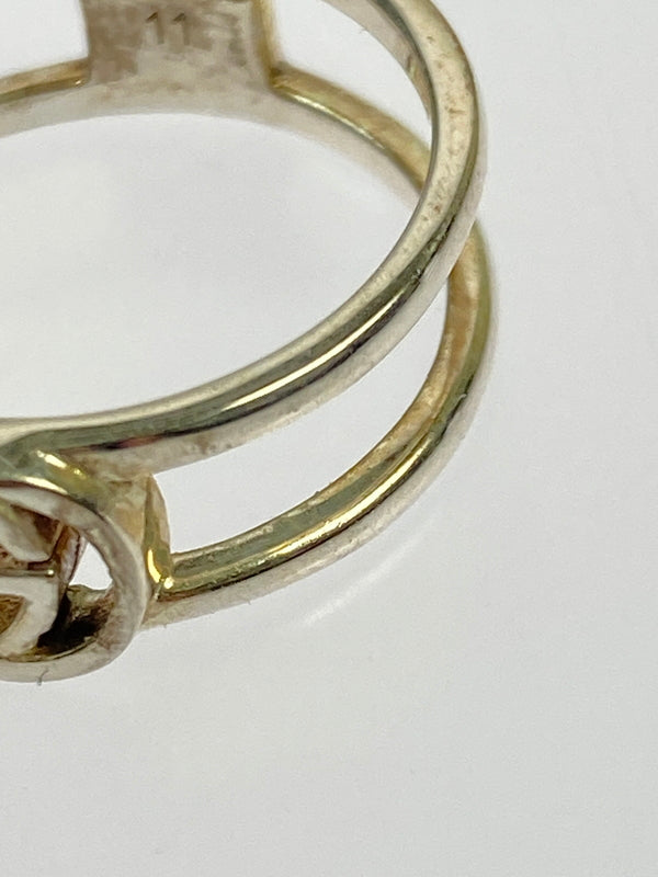 【中古品】【メンズ/レディース】 GUCCI グッチ インターロッキングG リング 指輪 アクセサリー 182-260527-yn-14-min サイズ：11 カラー：シルバー 万代Net店