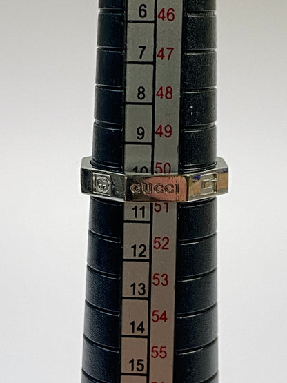 【中古品】【メンズ/レディース】 GUCCI グッチ K18WG ロゴ8 リング オクタゴナル 指輪 アクセサリー 182-260527-yn-13-min サイズ：11 カラー：シルバー 万代Net店