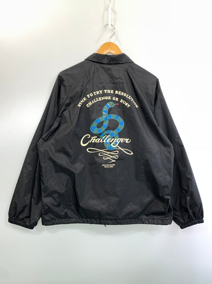【中古品】【メンズ】 CHALLENGER チャレンジャー 25 SNAKE COACH JACKET スネーク コーチジャケット アウター 142-260526-jt-04-min サイズ：L カラー：ブラック 万代Net店