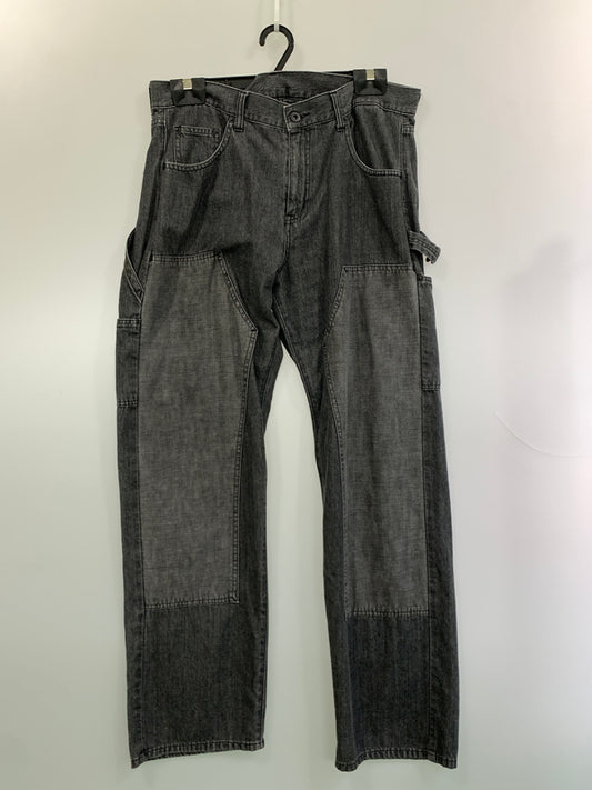 【中古品】【メンズ】 NEIGHBORHOOD ネイバーフッド DCNH-PT-13 00'S DOUBLE KNEE PAINTER PANTS ペインターパンツ デニムパンツ ボトムス 153-260531-AS-10-min サイズ：L カラー：ブラック 万代Net店