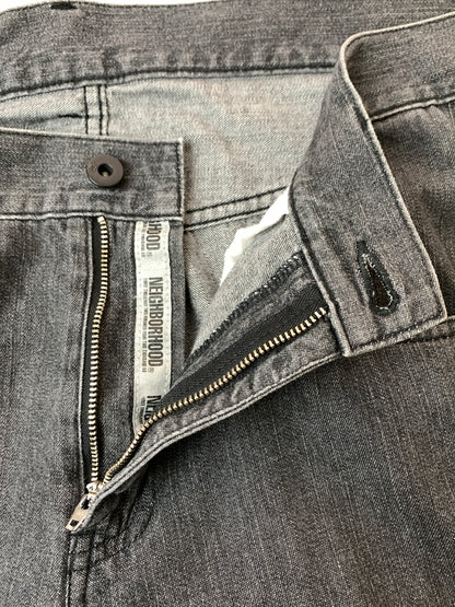 【中古品】【メンズ】 NEIGHBORHOOD ネイバーフッド DCNH-PT-13 00'S DOUBLE KNEE PAINTER PANTS ペインターパンツ デニムパンツ ボトムス 153-260531-AS-10-min サイズ：L カラー：ブラック 万代Net店