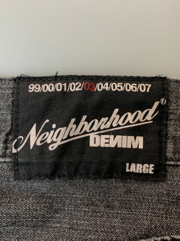 【中古品】【メンズ】 NEIGHBORHOOD ネイバーフッド DCNH-PT-13 00'S DOUBLE KNEE PAINTER PANTS ペインターパンツ デニムパンツ ボトムス 153-260531-AS-10-min サイズ：L カラー：ブラック 万代Net店