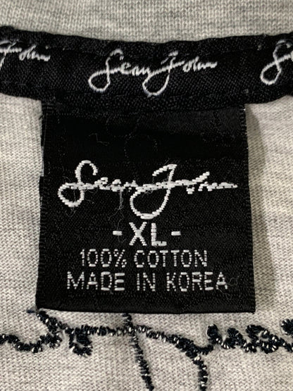 【中古品】【メンズ】 SEAN JOHN ショーンジョン S/S TEE ショートスリーブTシャツ 半袖Tシャツ トップス 146-260602-yn-03-min サイズ：XL カラー：グレー 万代Net店