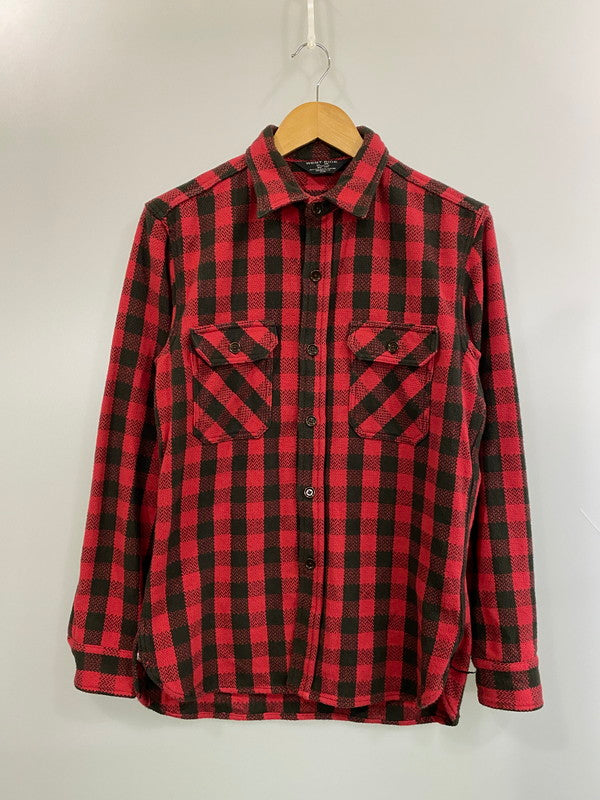 【中古品】【メンズ】 WEST RIDE ウエストライド HEAVY FLANNEL SHIRT ヘビーフランネルシャツ チェックシャツ 長袖シャツ 145-260605-kt-05-min サイズ：M カラー：レッド/ブラック 万代Net店