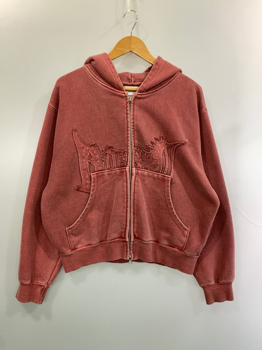 【中古品】【メンズ】 BLESS U ブレス ユー PIGMENT ZIP HOODIE BU0063 ピグメント ジップ フーディ トップス パーカー 142-260526-jt-10-min サイズ：M カラー：ピンクレッド 万代Net店