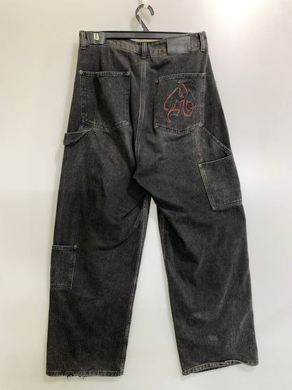 【現状渡し品】【メンズ】 ANITMID アンチミッド ダブルニー ブラックデニム メンズ ボトムス ジーンズ ジーパン 153-260612-em-52-min サイズ：M カラー：インディゴブラック 万代Net店