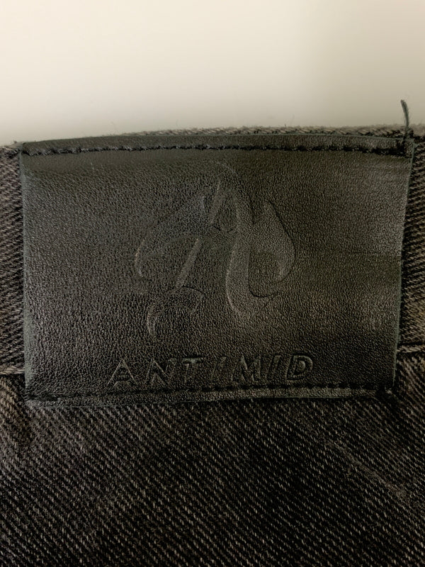 【現状渡し品】【メンズ】 ANITMID アンチミッド ダブルニー ブラックデニム メンズ ボトムス ジーンズ ジーパン 153-260612-em-52-min サイズ：M カラー：インディゴブラック 万代Net店