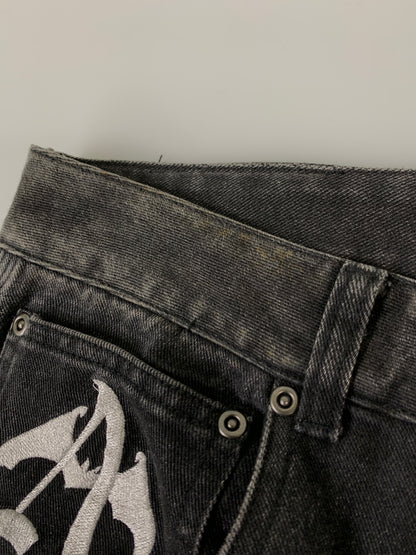 【現状渡し品】【メンズ】 ANITMID アンチミッド ダブルニー ブラックデニム メンズ ボトムス ジーンズ ジーパン 153-260612-em-52-min サイズ：M カラー：インディゴブラック 万代Net店