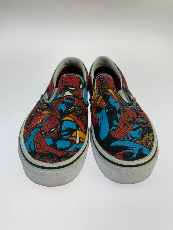 【中古品】【メンズ】 VANS ヴァンズ × MARVEL SPIDER-MAN SLIP-ON スパイダーマン スリッポン スニーカー 靴 163-260527-yn-07-min サイズ：27.0cm カラー：レッド 万代Net店