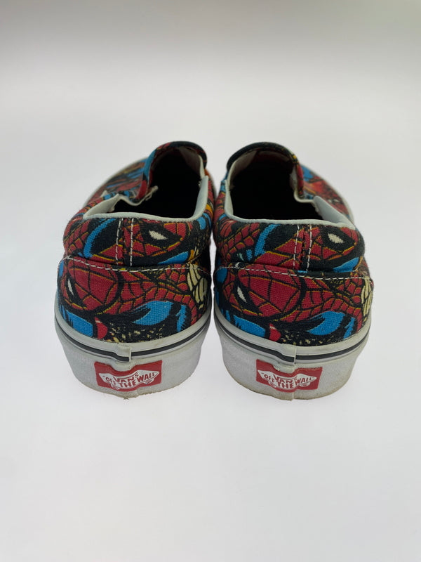 【中古品】【メンズ】 VANS ヴァンズ × MARVEL SPIDER-MAN SLIP-ON スパイダーマン スリッポン スニーカー 靴 163-260527-yn-07-min サイズ：27.0cm カラー：レッド 万代Net店