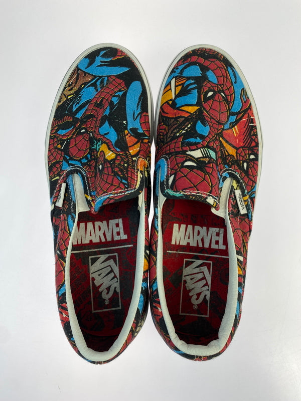 【中古品】【メンズ】 VANS ヴァンズ × MARVEL SPIDER-MAN SLIP-ON スパイダーマン スリッポン スニーカー 靴 163-260527-yn-07-min サイズ：27.0cm カラー：レッド 万代Net店