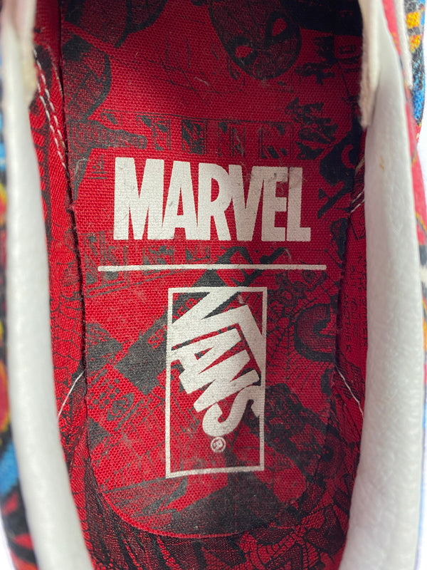 【中古品】【メンズ】 VANS ヴァンズ × MARVEL SPIDER-MAN SLIP-ON スパイダーマン スリッポン スニーカー 靴 163-260527-yn-07-min サイズ：27.0cm カラー：レッド 万代Net店