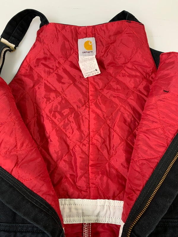 【中古品】【メンズ】 CARHARTT カーハート QUILTING OVERALL R38 BLK キルティング オーバーオール メンズ つなぎ サロペット オールインワン ジャンプスーツ 157-260612-em-50-min サイズ：38×28 カラー：ブラック 万代Net店