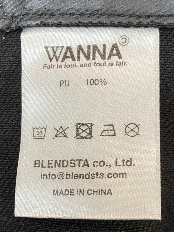 【中古品】【メンズ】 WANNA ワナ PU LEATHER PANTS 合成皮革 レザーパンツ ボトムス 合皮 153-260606-kt-02-min サイズ：1 カラー：ブラック 万代Net店