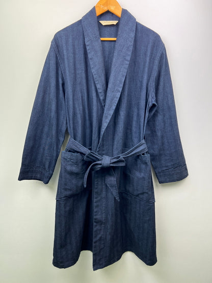 【中古品】【メンズ】 The Stylist Japan ザ・スタイリストジャパン SHAWL COLLAR GOWN COAT TSJB-75203-24 ショールカラー ガウンコート ライトアウター 178-260627-kk-05-hon サイズ：S カラー：インディゴ 万代Net店