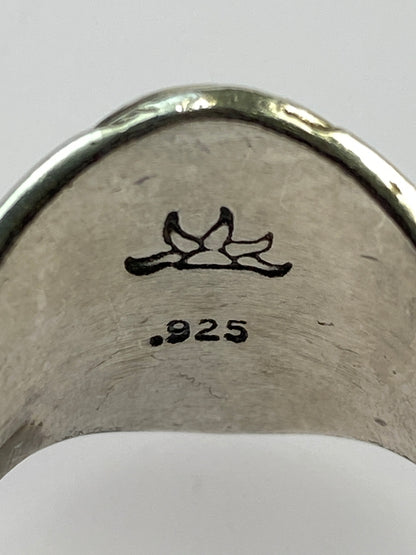【中古品】【メンズ/レディース】 LEE DOWNEY リー・ダウニー SCULPTED SKULL RING スカルプテッド スカル リング 指輪 アクセサリー 192-260603-em-25-min カラー：シルバー/珊瑚色 万代Net店