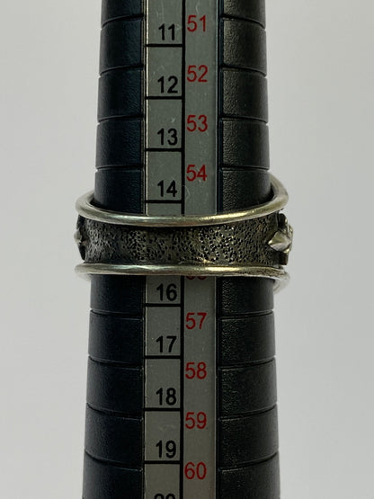 【中古品】【メンズ/レディース】 LEE DOWNEY リー・ダウニー SCULPTED SKULL RING スカルプテッド スカル リング 指輪 アクセサリー 192-260603-em-25-min カラー：シルバー/珊瑚色 万代Net店