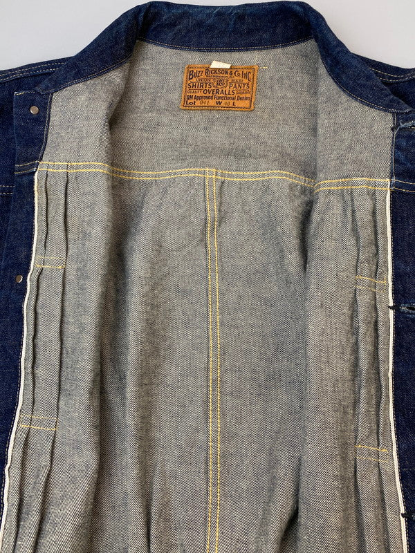 【中古品】【メンズ】 BUZZ RICKSON'S バズリクソンズ 041 大戦モデル DENIM JACKET デニムジャケット アウター Gジャン 145-260605-kt-04-min サイズ：48 カラー：ブルー 万代Net店