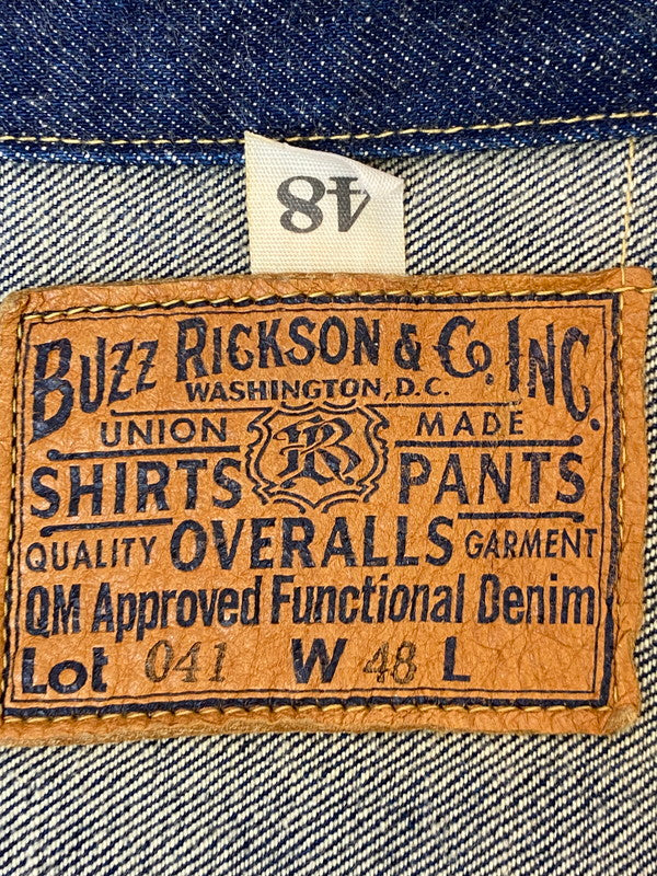 【中古品】【メンズ】 BUZZ RICKSON'S バズリクソンズ 041 大戦モデル DENIM JACKET デニムジャケット アウター Gジャン 145-260605-kt-04-min サイズ：48 カラー：ブルー 万代Net店