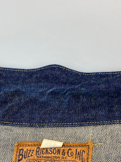 【中古品】【メンズ】 BUZZ RICKSON'S バズリクソンズ 041 大戦モデル DENIM JACKET デニムジャケット アウター Gジャン 145-260605-kt-04-min サイズ：48 カラー：ブルー 万代Net店