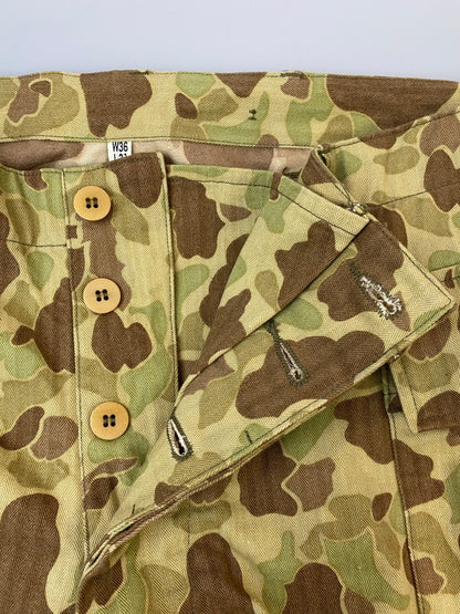 【中古品】【メンズ】 BUZZ RICKSON'S バズリクソンズ TROUSERS HERRINGBONE TWILL CAMOUFLAGE BR42585 トラウザーヘリンボーンツイルカモフラージュ ミリタリーパンツ 迷彩 156-260606-kt-04-min サイズ：W36 L31 カラー：マルチカラー 万代Net店