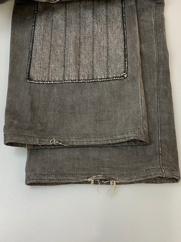 【中古品】【メンズ】 NEIGHBORHOOD ネイバーフッド FRAGMENT NARROW PATCHWORK DENIM PANTS フラグメントナローパッチワークデニムパンツ ジーンズ 153-260606-kt-05-min サイズ：M カラー：ブラック 万代Net店