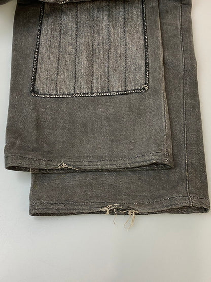 【中古品】【メンズ】 NEIGHBORHOOD ネイバーフッド FRAGMENT NARROW PATCHWORK DENIM PANTS フラグメントナローパッチワークデニムパンツ ジーンズ 153-260606-kt-05-min サイズ：M カラー：ブラック 万代Net店