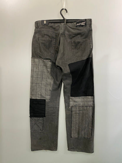 【中古品】【メンズ】 NEIGHBORHOOD ネイバーフッド FRAGMENT NARROW PATCHWORK DENIM PANTS フラグメントナローパッチワークデニムパンツ ジーンズ 153-260606-kt-05-min サイズ：M カラー：ブラック 万代Net店