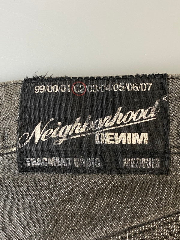 【中古品】【メンズ】 NEIGHBORHOOD ネイバーフッド FRAGMENT NARROW PATCHWORK DENIM PANTS フラグメントナローパッチワークデニムパンツ ジーンズ 153-260606-kt-05-min サイズ：M カラー：ブラック 万代Net店