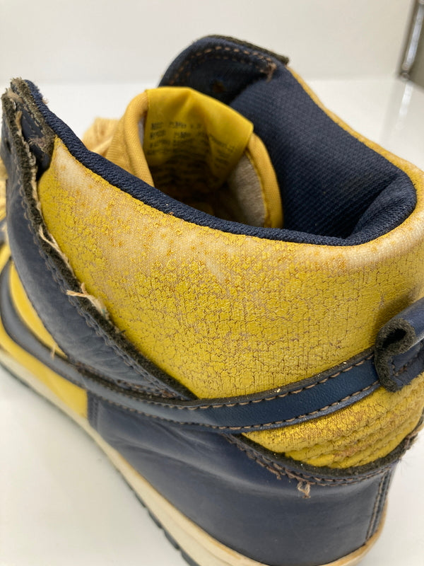 【現状渡し品】【メンズ】 NIKE ナイキ ORIGINAL DUNK HI MICHIGAN (1985) ダンク ハイ ミシガン 1985年 オリジナル スニーカー 靴 160-260726-kk-13-hon カラー：NAVY/YELLOW 万代Net店