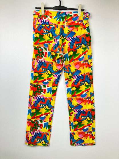 【中古品】【メンズ】 COMME des GARCONS HOMME PLUS コムデギャルソンオムプリュス 01AW PSYCHEDELIC VELOUR PANTS PC-P031 AD2001 151-260726-kk-18-hon サイズ：S カラー：マルチカラー 万代Net店