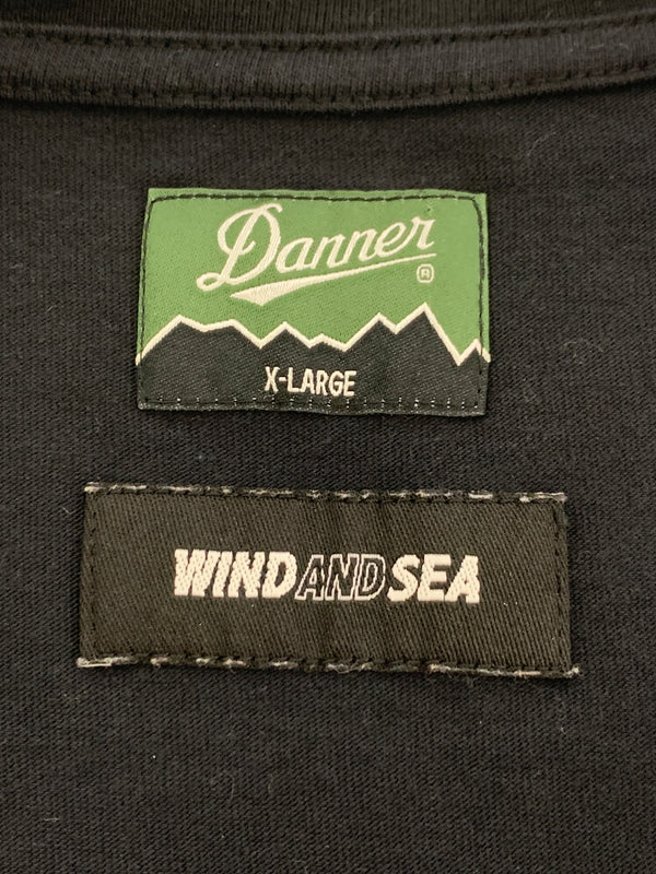 【中古品】【メンズ】 WIND AND SEA ウィンダンシー × DANNER BLACK MOUNTAIN S/S TEE 422A1010399 ダナー ブラック マウンテン ショートスリーブ Tシャツ 半袖Tシャツ トップス 142-260602-yn-02-min サイズ：XL カラー：ブラック 万代Net店