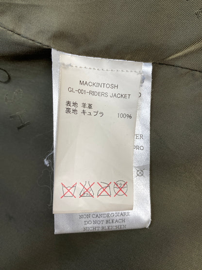 【現状渡し品】【メンズ】 MACKINTOSH マッキントッシュ GL-001-RIDERS JACKET ラムレザーダブルライダー 141-260805-zi-11-min サイズ：36 カラー：カーキ 万代Net店