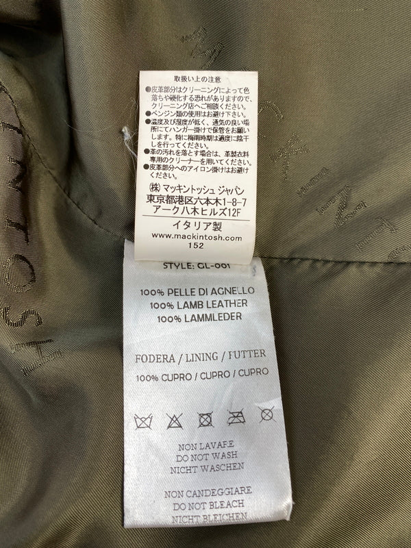 【現状渡し品】【メンズ】 MACKINTOSH マッキントッシュ GL-001-RIDERS JACKET ラムレザーダブルライダー 141-260805-zi-11-min サイズ：36 カラー：カーキ 万代Net店