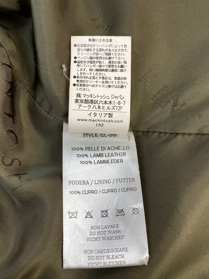 【現状渡し品】【メンズ】 MACKINTOSH マッキントッシュ GL-001-RIDERS JACKET ラムレザーダブルライダー 141-260805-zi-11-min サイズ：36 カラー：カーキ 万代Net店