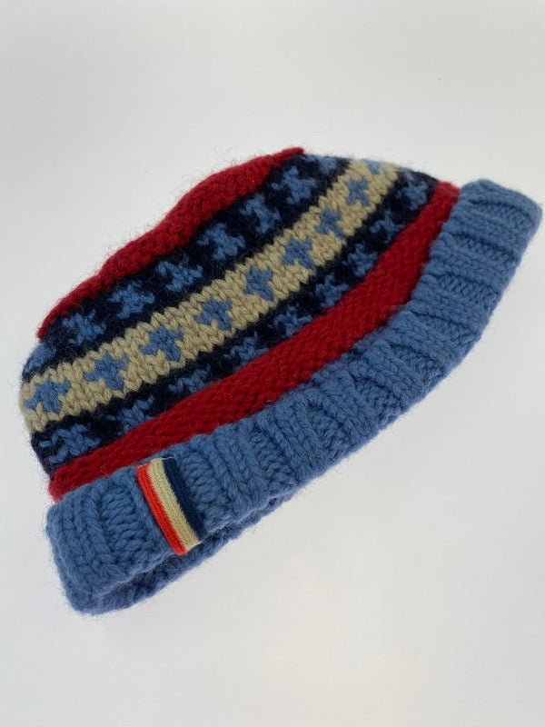 【中古品】【メンズ】 MONCLER モンクレール BERRETTO TRICOT ニット帽 帽子 185-260616-jt-01-min カラー：ブルー系 万代Net店