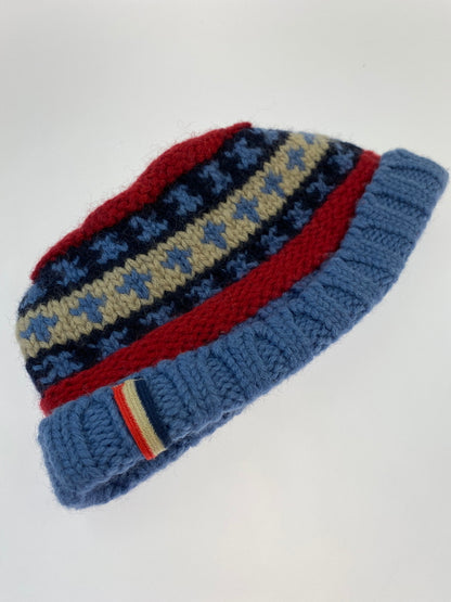 【中古品】【メンズ】 MONCLER モンクレール BERRETTO TRICOT ニット帽 帽子 185-260616-jt-01-min カラー：ブルー系 万代Net店