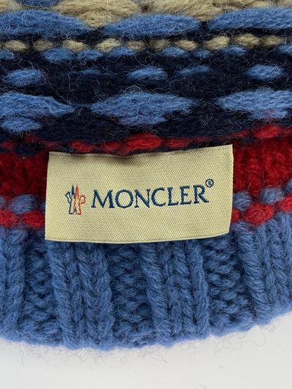 【中古品】【メンズ】 MONCLER モンクレール BERRETTO TRICOT ニット帽 帽子 185-260616-jt-01-min カラー：ブルー系 万代Net店
