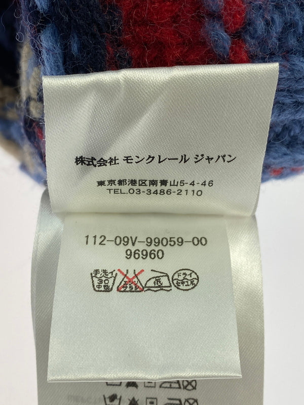 【中古品】【メンズ】 MONCLER モンクレール BERRETTO TRICOT ニット帽 帽子 185-260616-jt-01-min カラー：ブルー系 万代Net店