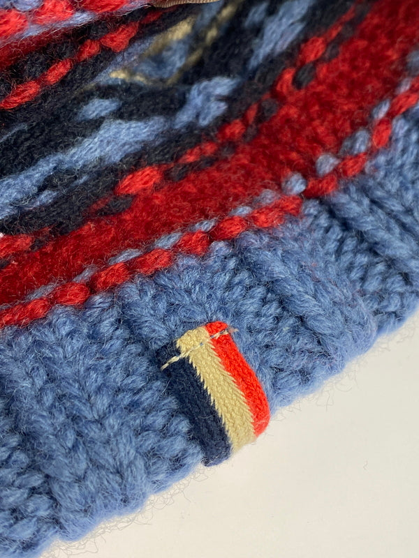 【中古品】【メンズ】 MONCLER モンクレール BERRETTO TRICOT ニット帽 帽子 185-260616-jt-01-min カラー：ブルー系 万代Net店