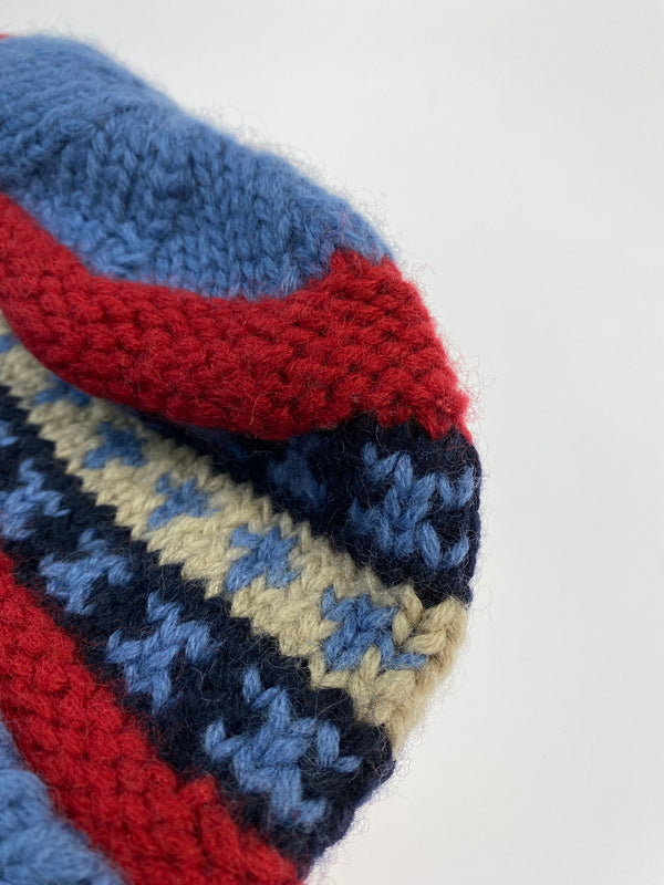 【中古品】【メンズ】 MONCLER モンクレール BERRETTO TRICOT ニット帽 帽子 185-260616-jt-01-min カラー：ブルー系 万代Net店
