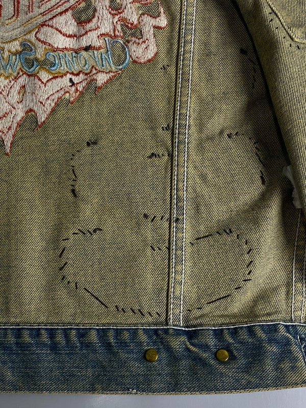 【中古品】【メンズ】 HARLEY DAVIDSON ハーレーダビッドソン CUSTOM DENIM VEST カスタム デニムベスト トップス 146-260619-yn-35-min サイズ：L カラー：インディゴ 万代Net店