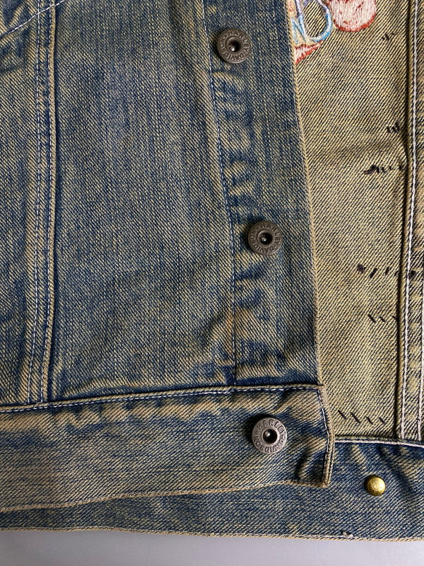 【中古品】【メンズ】 HARLEY DAVIDSON ハーレーダビッドソン CUSTOM DENIM VEST カスタム デニムベスト トップス 146-260619-yn-35-min サイズ：L カラー：インディゴ 万代Net店