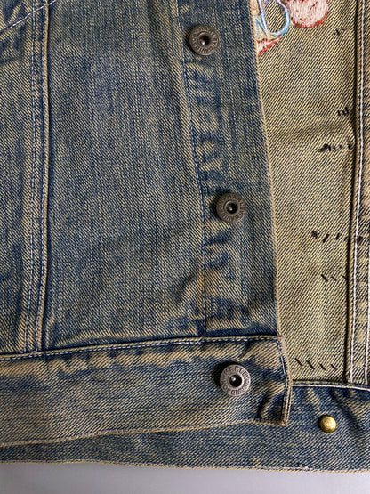 【中古品】【メンズ】 HARLEY DAVIDSON ハーレーダビッドソン CUSTOM DENIM VEST カスタム デニムベスト トップス 146-260619-yn-35-min サイズ：L カラー：インディゴ 万代Net店