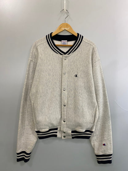 【現状渡し品】【メンズ】 CHAMPION チャンピオン SNAP CARDIGAN スナップカーディガン アウター 148-260605-kt-02-min サイズ：M カラー：ライトグレー 万代Net店