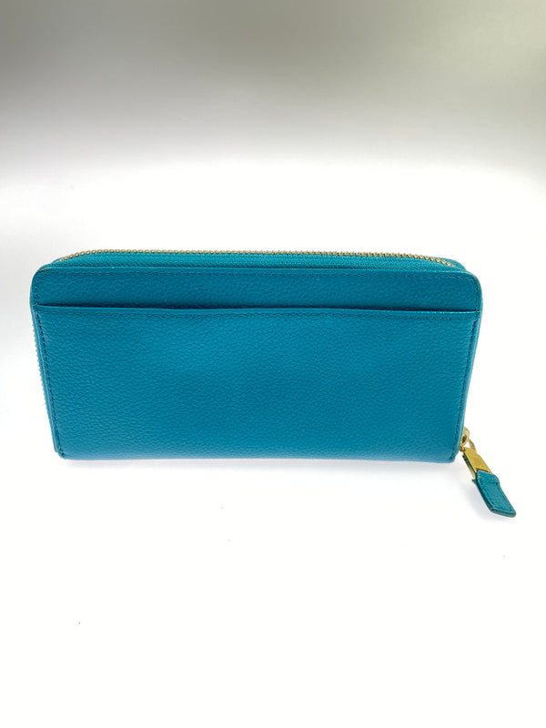 【中古品】【メンズ/レディース】 LANVIN ランバン COLLECTION ラウンドファスナーロングウォレット 長財布 181-260713-KS-13-min カラー：グリーン系 万代Net店